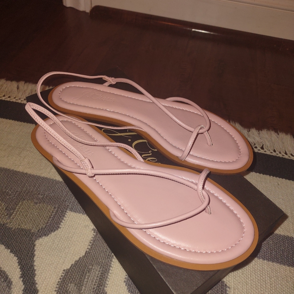 J Crew Asymmetrical strap sandals 7